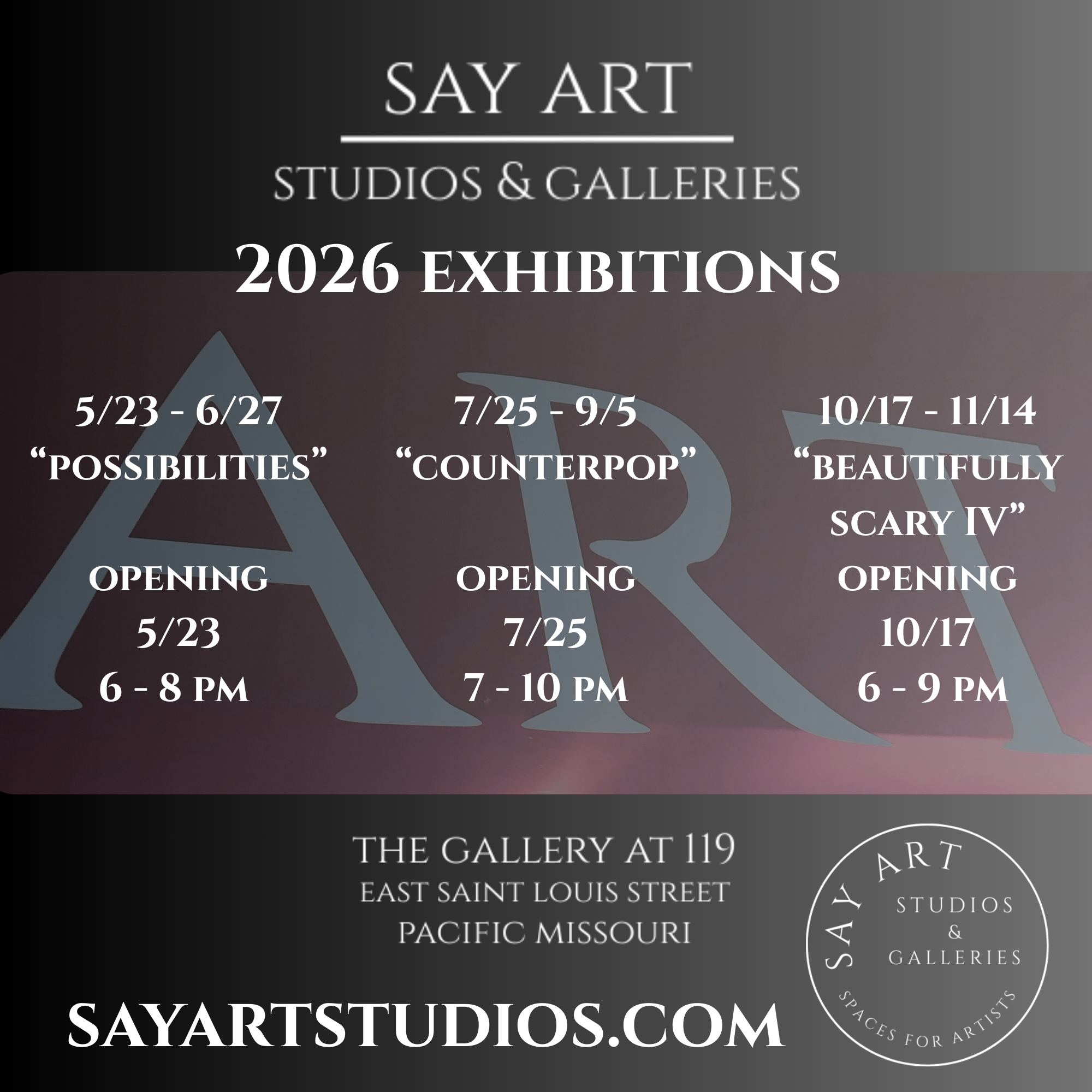 Say Art 2026 Exhibition Card