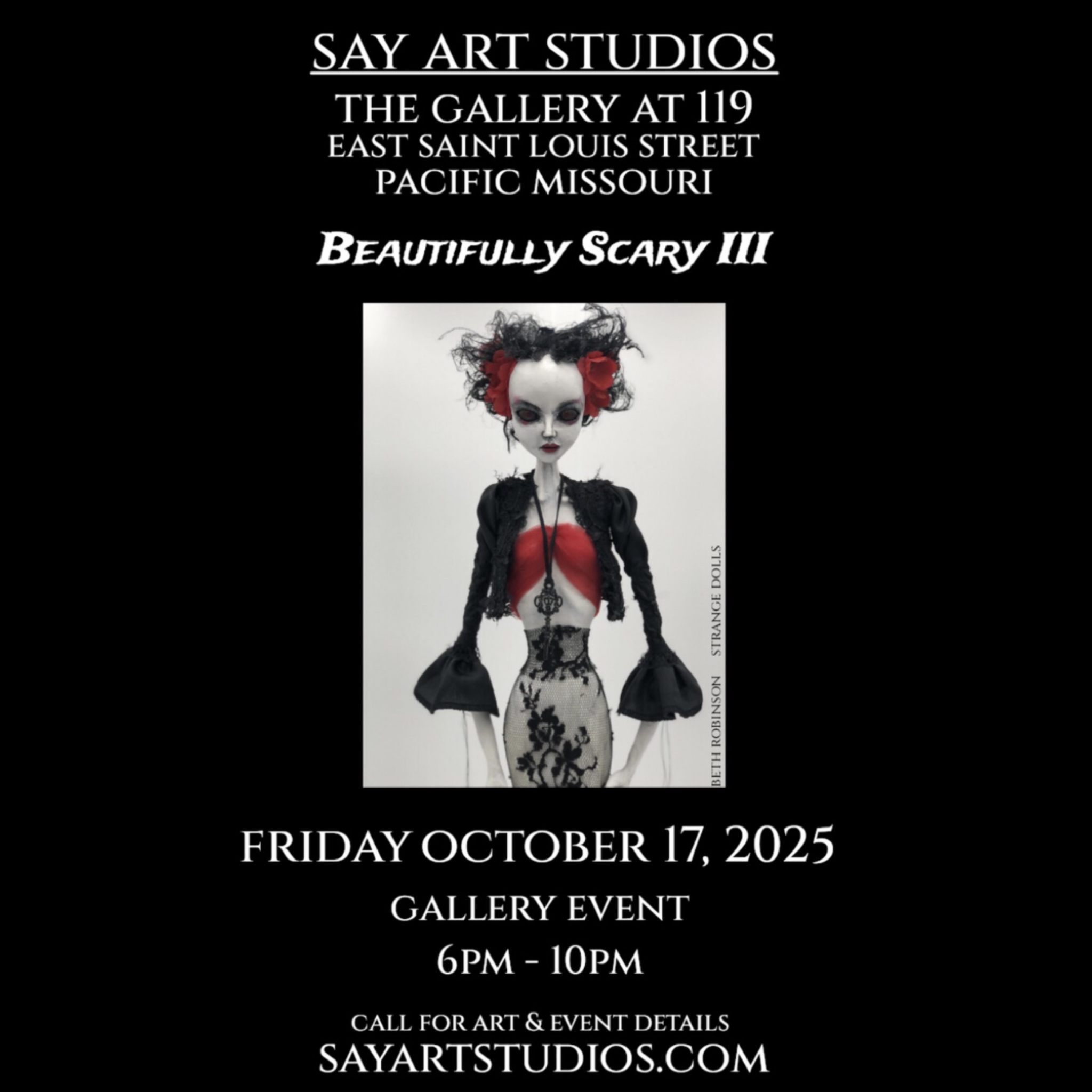 Beautifully Scary 3 Gallery Event Flyer