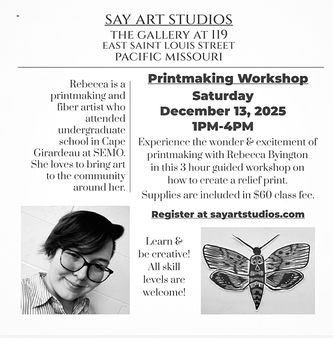 Printmaking Workshop with Rebecca Byington