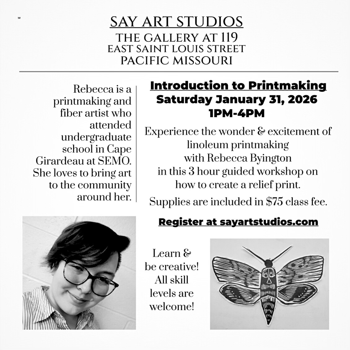 Printmaking Workshop with Rebecca Byington